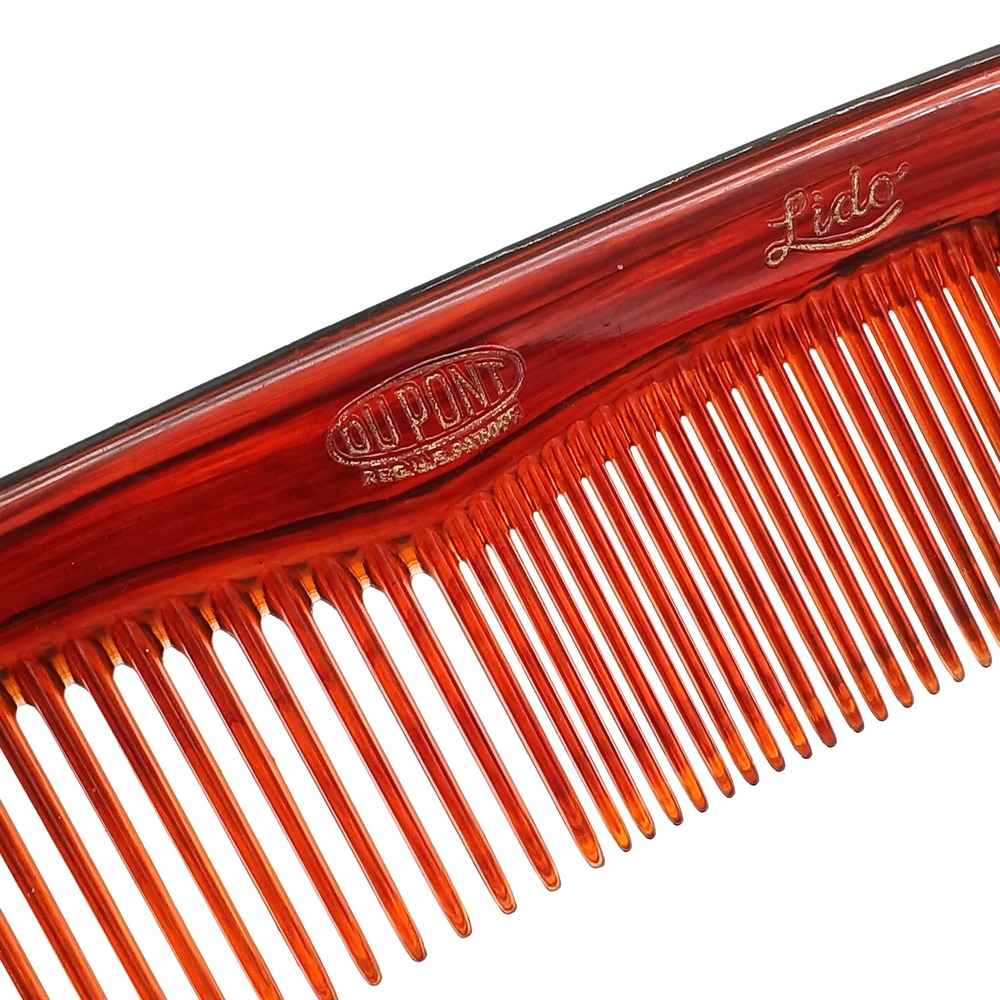 Vintage Dupont Nylon Comb Tortoise Shell Lido 9" Hair Detangler Unbreakable